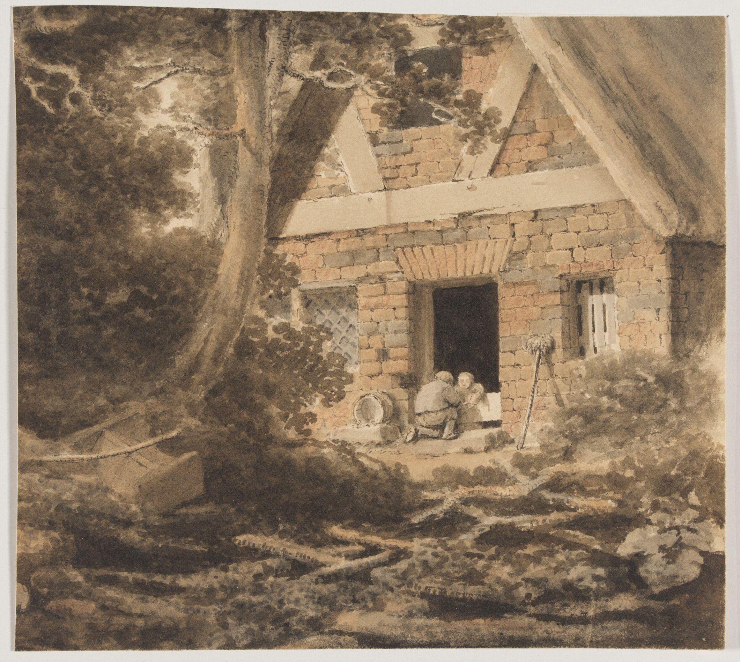 Scene at a cottage door, William Bree, late 18th century - early 19th century