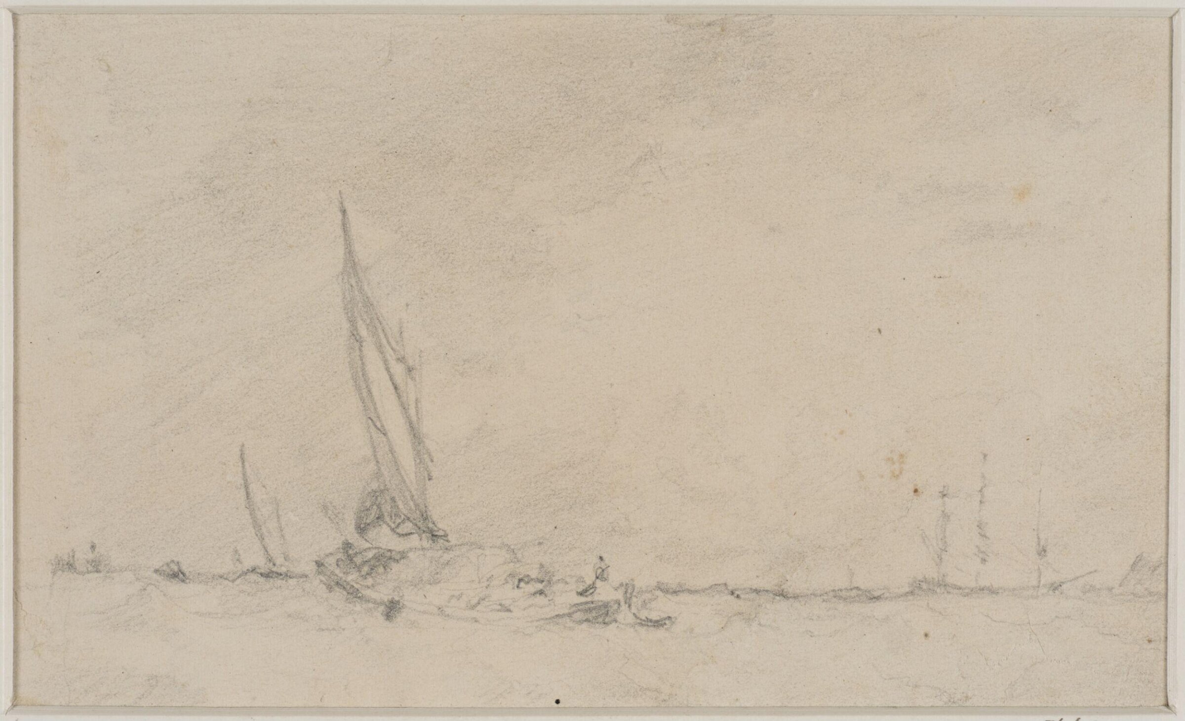 River Scene with bridge, Augustus Wall Callcott, ca. early 19th century