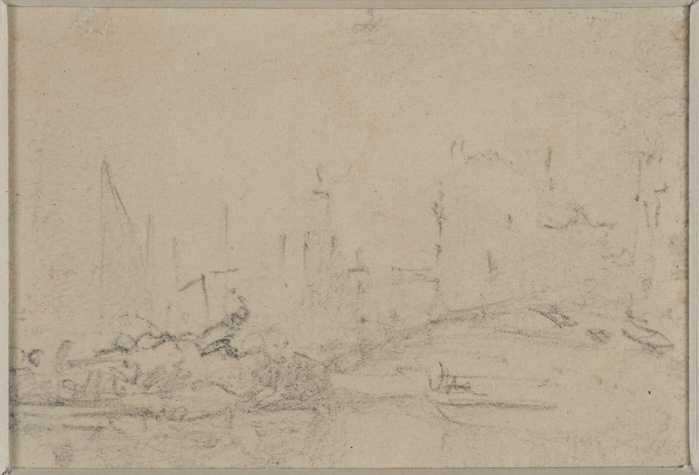 Augustus Wall Callcott, Dutch barge unloading