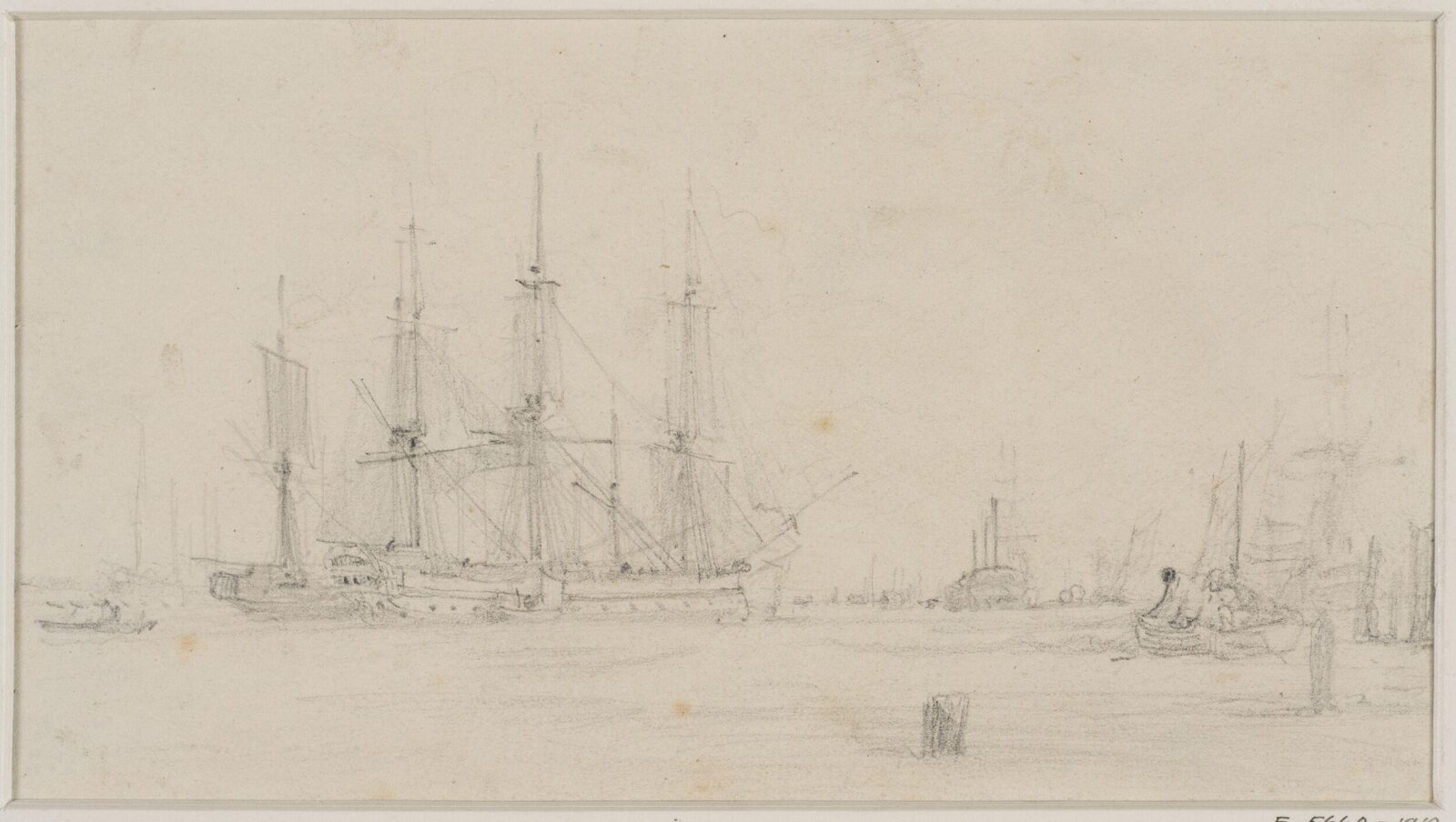 River Scene with hay-barge, Augustus Wall Callcott, ca. early 19th century