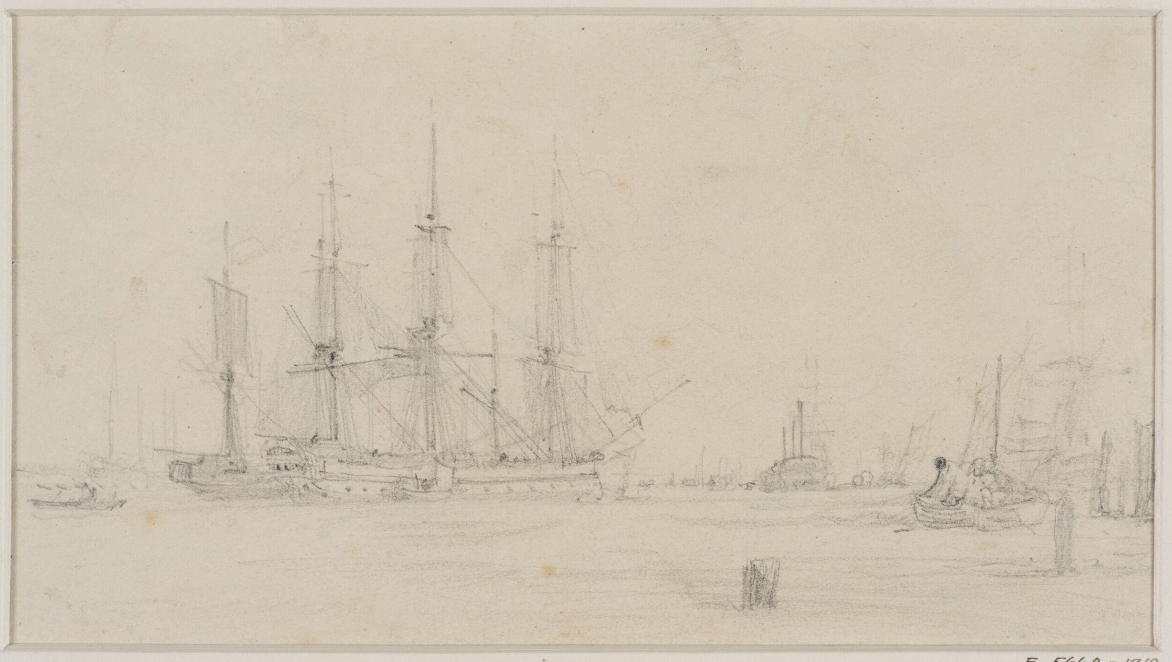 River Scene with hay-barge, Augustus Wall Callcott, ca. early 19th century