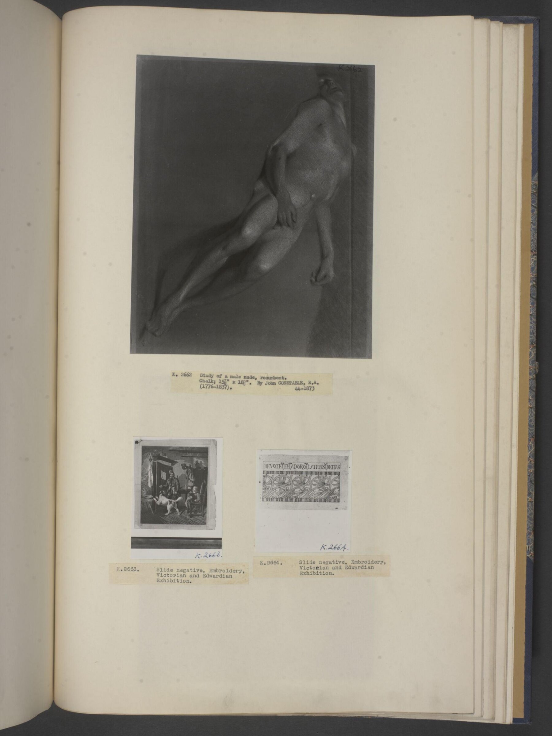 Study of a recumbent nude male figure, John Constable, ca. 1800