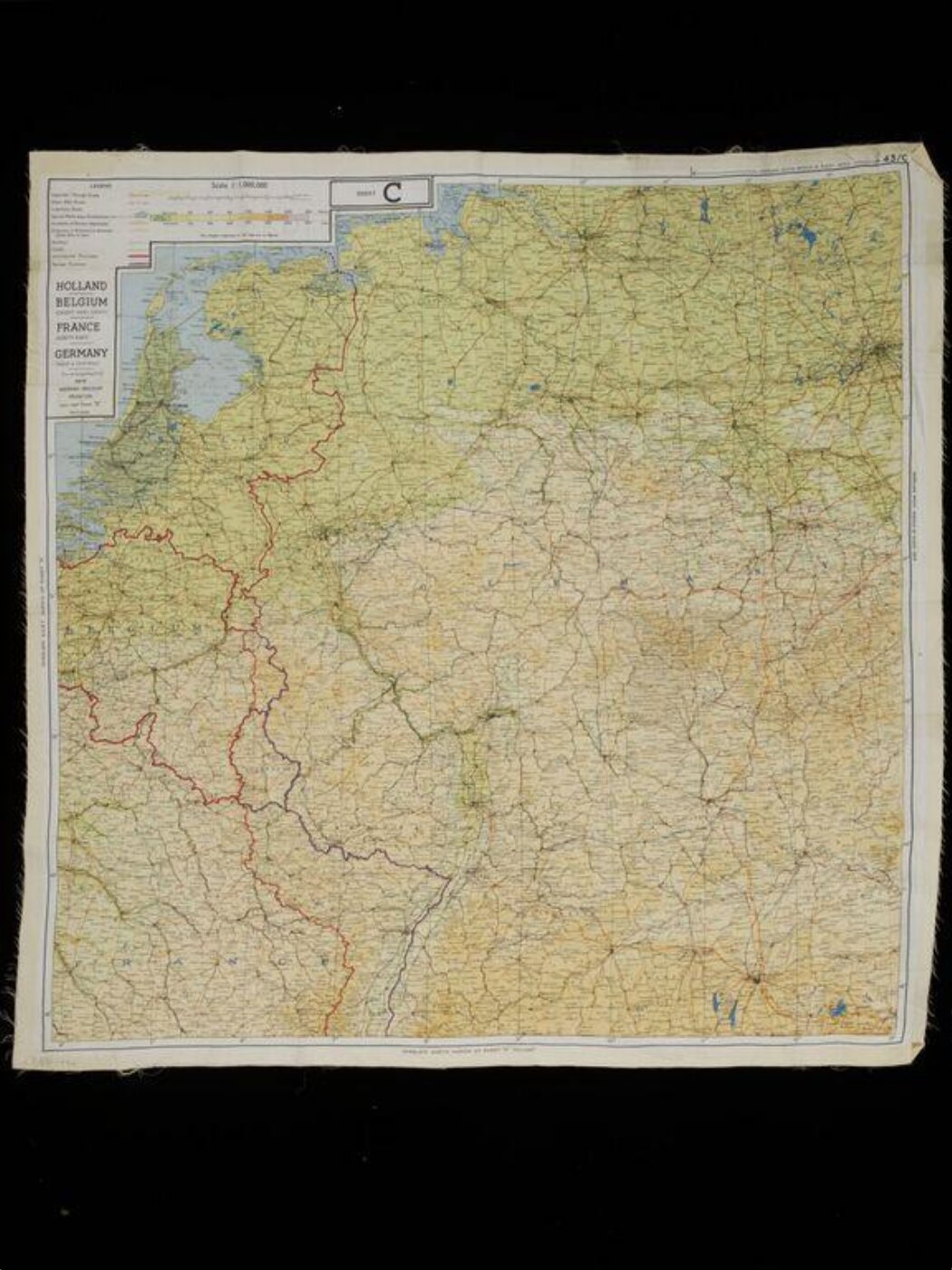Unknown, Sheet 43C: Holland, Belgium (except West Coast),  France (north east), Germany (West and central).  Sheet 43D: Belgium and Germany (new frontier), France (South  East), Germany (South west), Switzerland (except South  east).