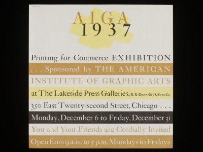 AIGA 1937 Printing for Commerce Exhibition