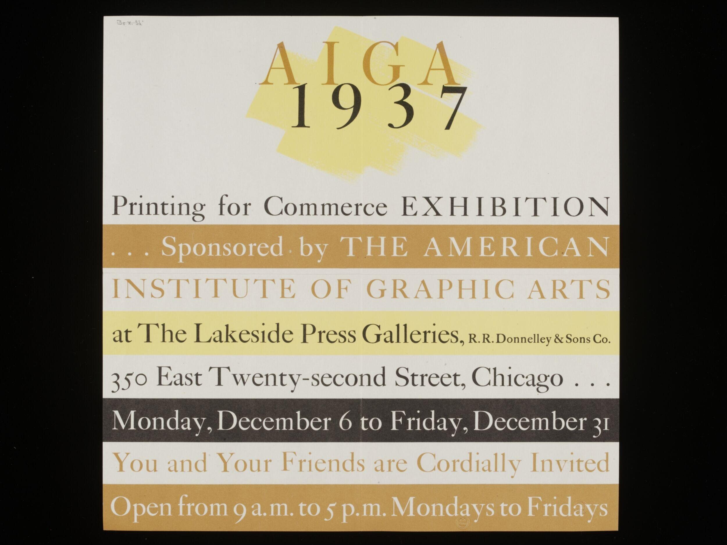 AIGA 1937 Printing for Commerce Exhibition