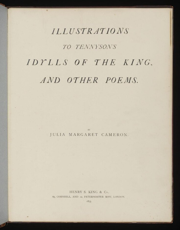 Title page from 'Illustrations to Tennyson's Idylls of the King and Other Poems', vol. 1 top image