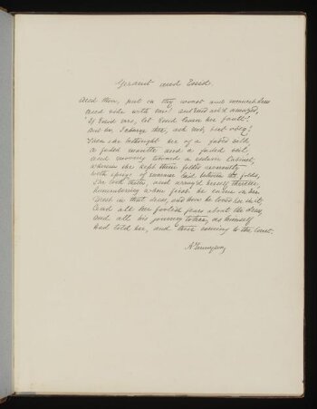 Text of poem 'Geraint and Enid' from '<i>Illustrations to Tennyson's Idylls of the King and Other Poems </i>', vol. 1