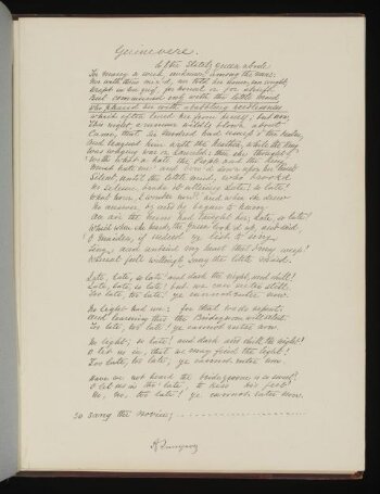 Text of poem 'Guinevere' from '<i>Illustrations to Tennyson's Idylls of the King and Other Poems </i>', vol. 1