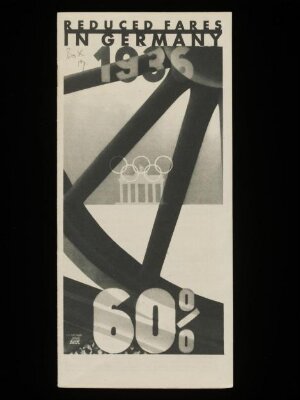 Reduced fares in Germany : 1936 : 60%  