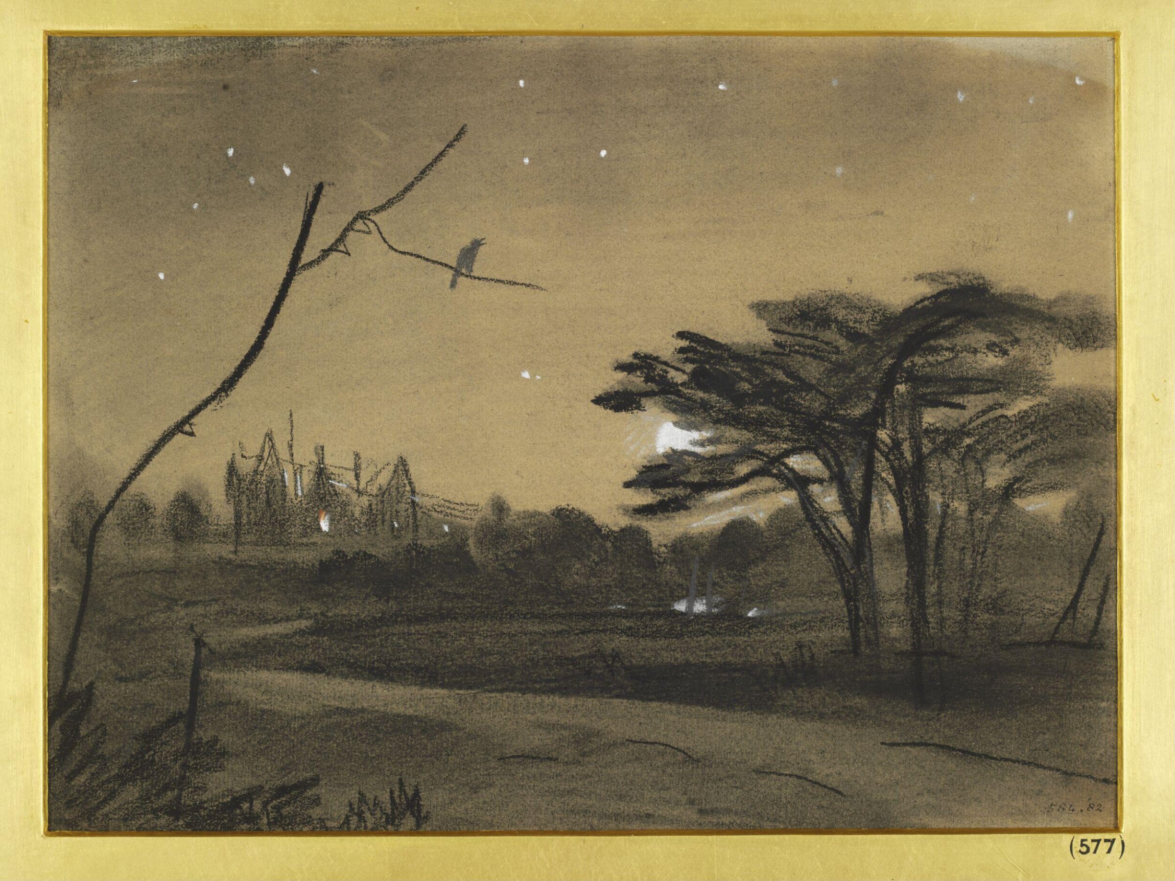 Gore House by moonlight, Landseer, ca. 1825-73