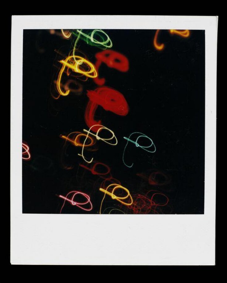 Untitled (Polaroid of colourful shapes) top image