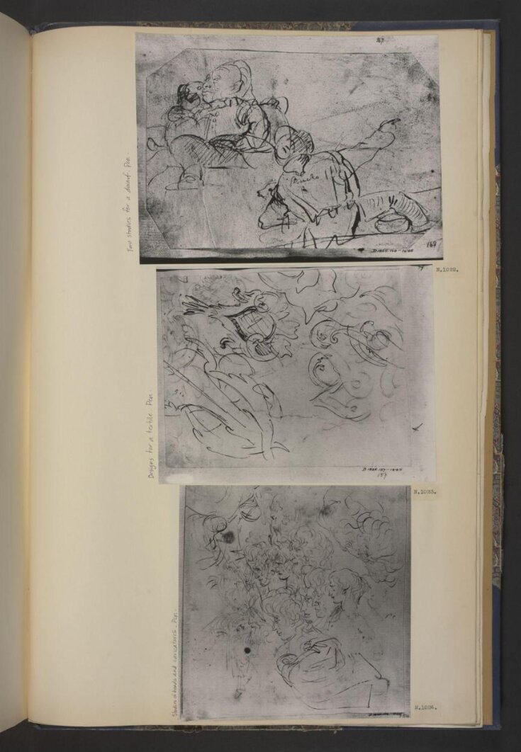 <i>recto</i> Designs for a textile; <i>verso</i> Similar designs