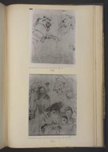 Recto: Head and shoulders studies of old men, a youth and soldiers; verso: Slight sketches of a bearded man's head and three caps thumbnail 1