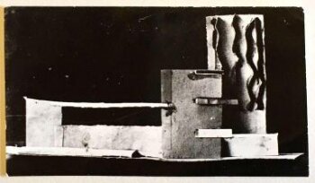 Photograph, numbered ‘IV-5-28’, of student model for the ‘Space’ course at Vkhutemas (Higher State Artistic Technical Studios), Moscow, Russia, c.1922-23