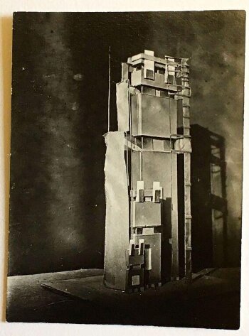 Photograph, numbered ‘IV-5-37’, of student model for the ‘Space’ course at Vkhutemas (Higher State Artistic Technical Studios), Moscow, Russia, c.1922-23