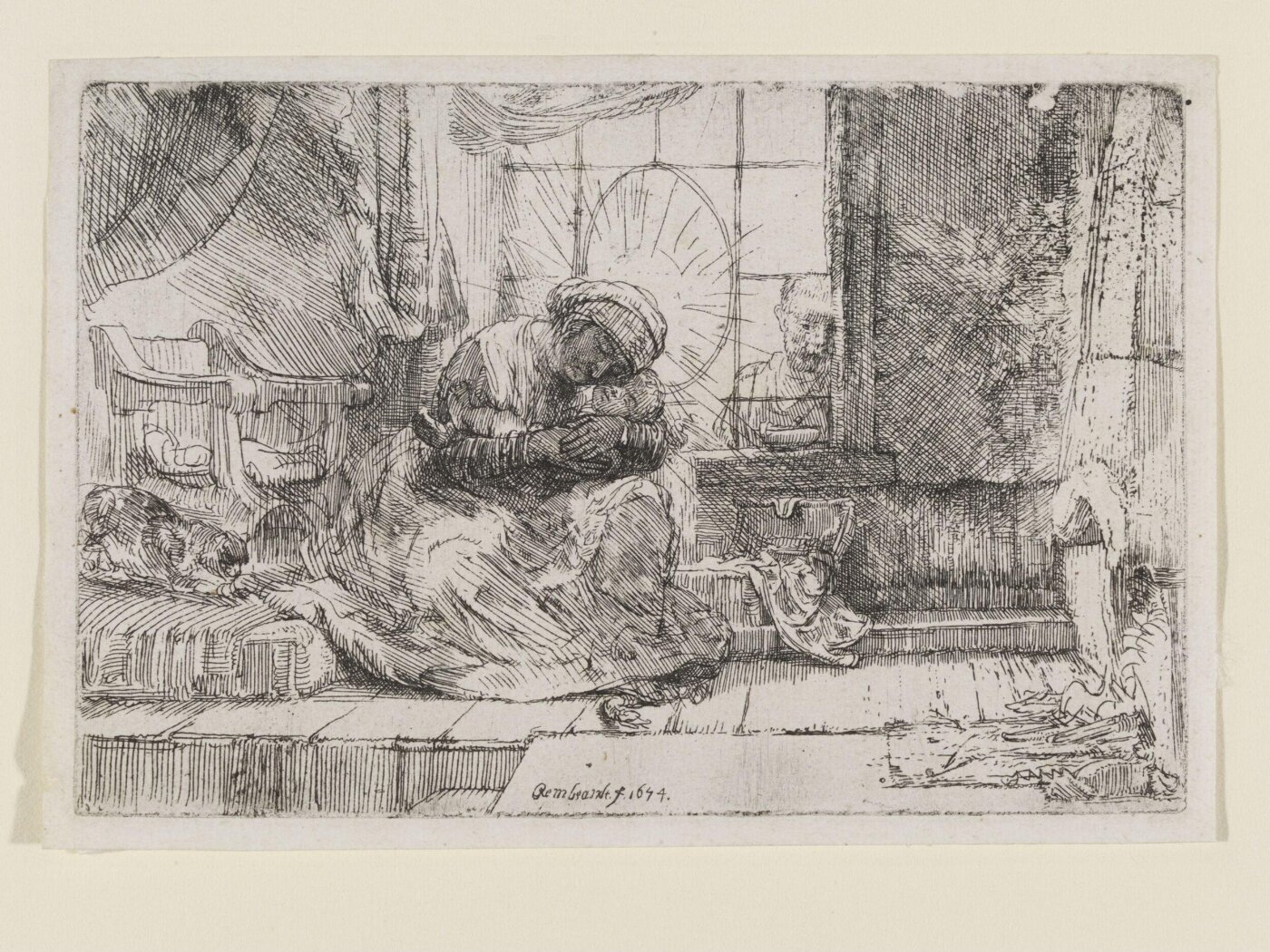 Rembrandt van Rijn, The Virgin and Child with the cat and snake