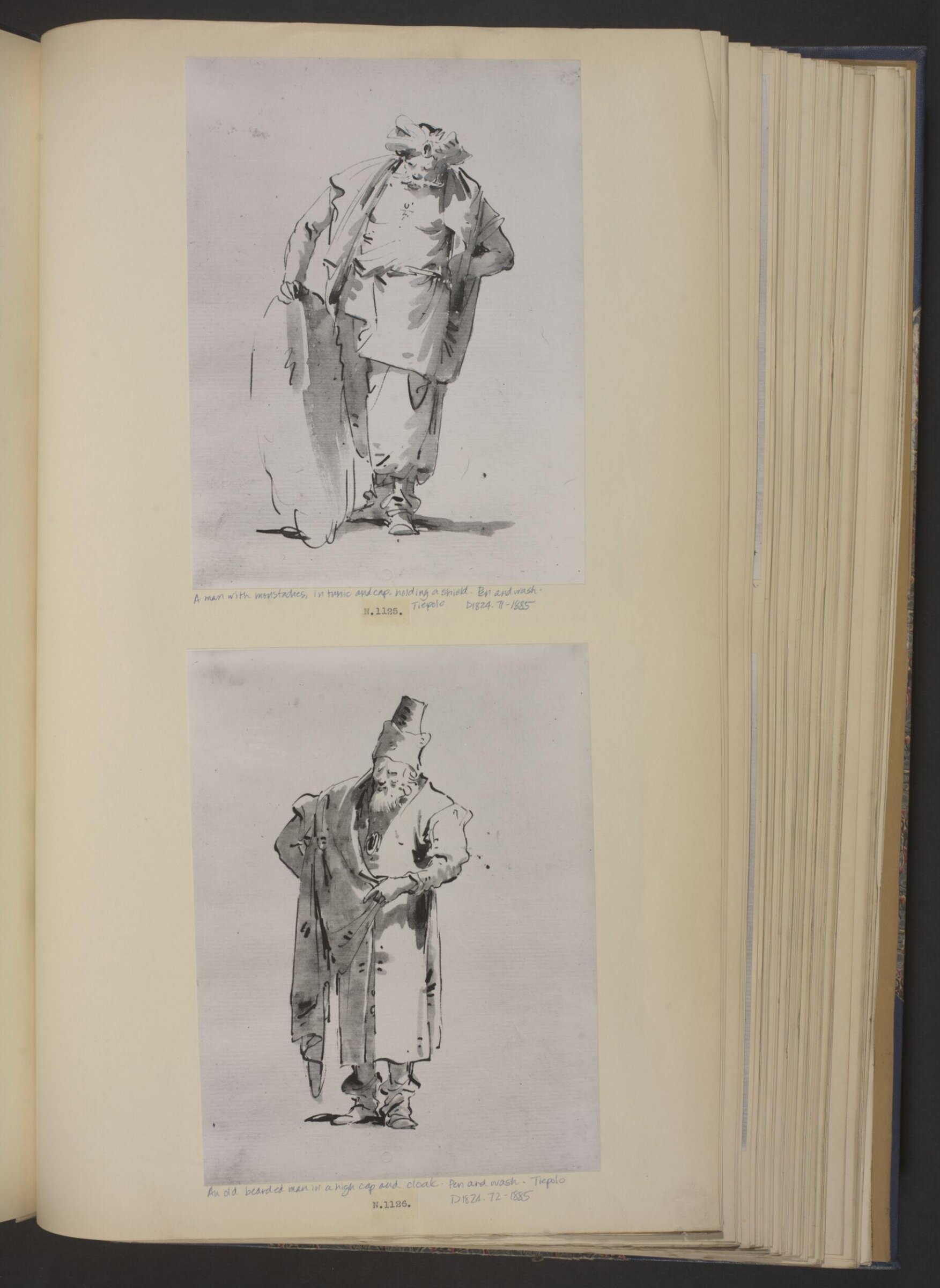 An old bearded man in an high cap and cloak, Giovanni Battista Tiepolo, mid 18th century