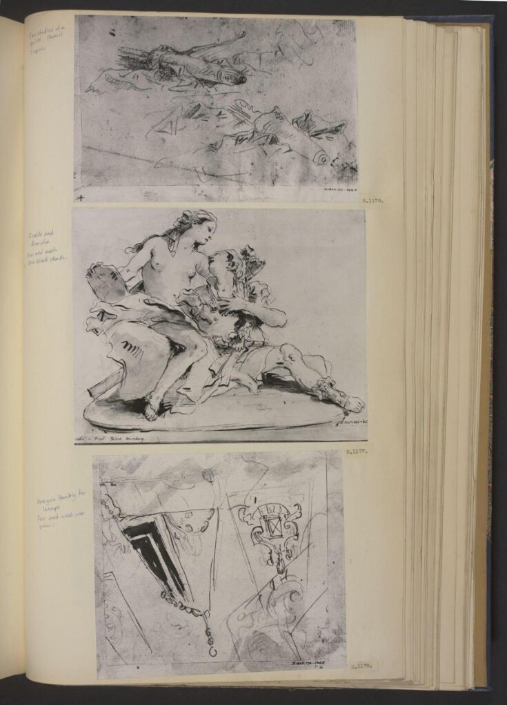 recto: Designs possibly for lamps, verso: Similar designs