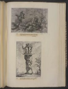 A faun in a landscape bearing a pair of putti on a tray on his head thumbnail 1