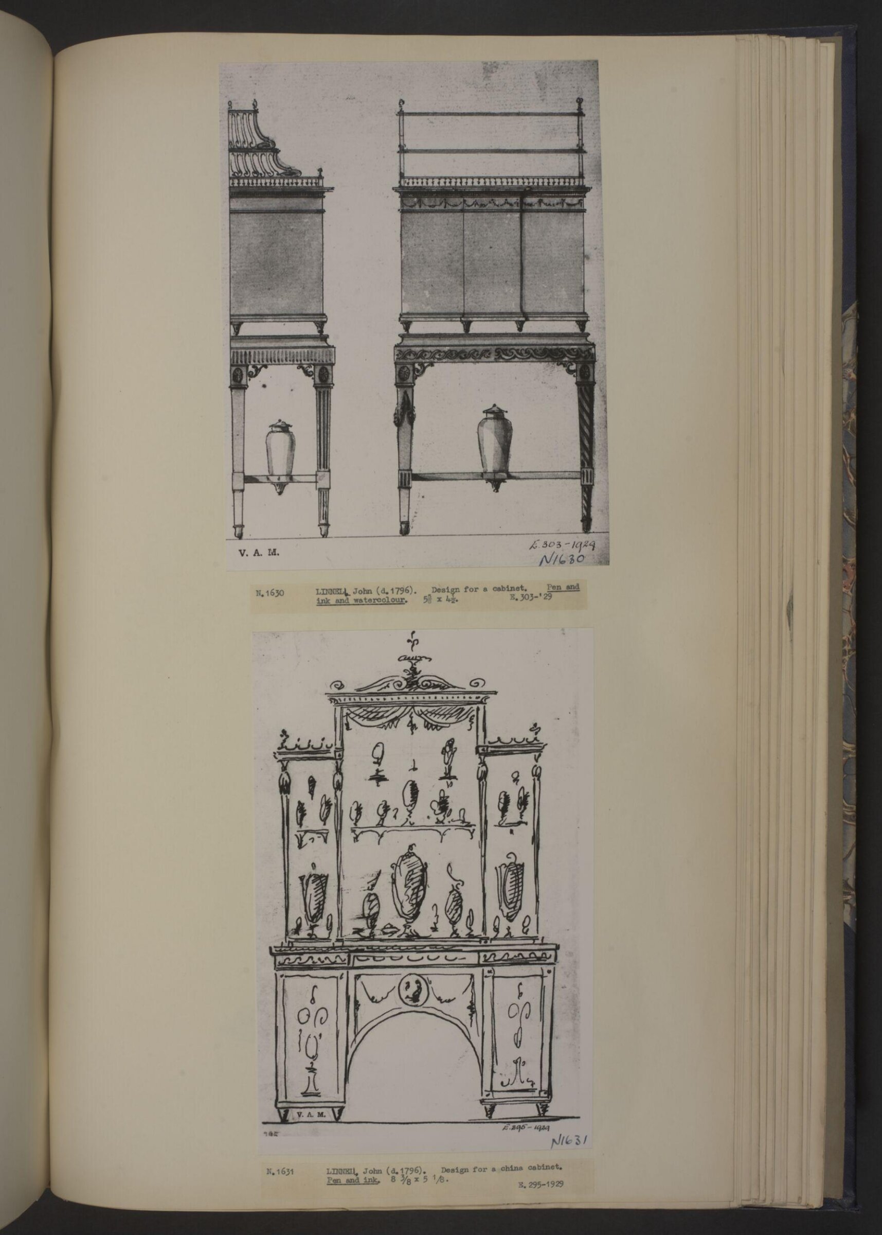 A Miscellaneous Collection of Original Designs, made, and for the most part executed, during an extensive Practice of many years in the first line of his Profession, by John Linnell, Upholsterer Carver & Cabinet Maker. Selected from his Portfolio's at his Decease, by C. H. Tatham Architect. AD 1800., John Linnell, late 18th century
