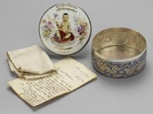 Betel-Nut Box and Lid, Handkerchief, Letter thumbnail 1