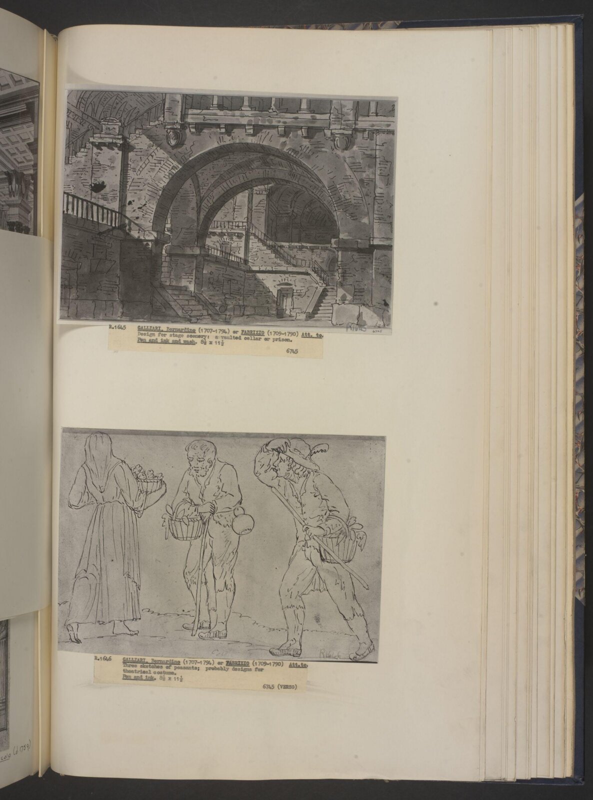 design for vaulted cellar or prison, Fabrizio Galliari, 1700-1790