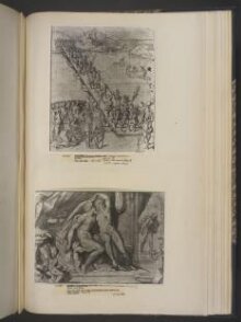 An army, with trumpeters and standard-bearers in the van, crossing a river by pontoon bridge thumbnail 1