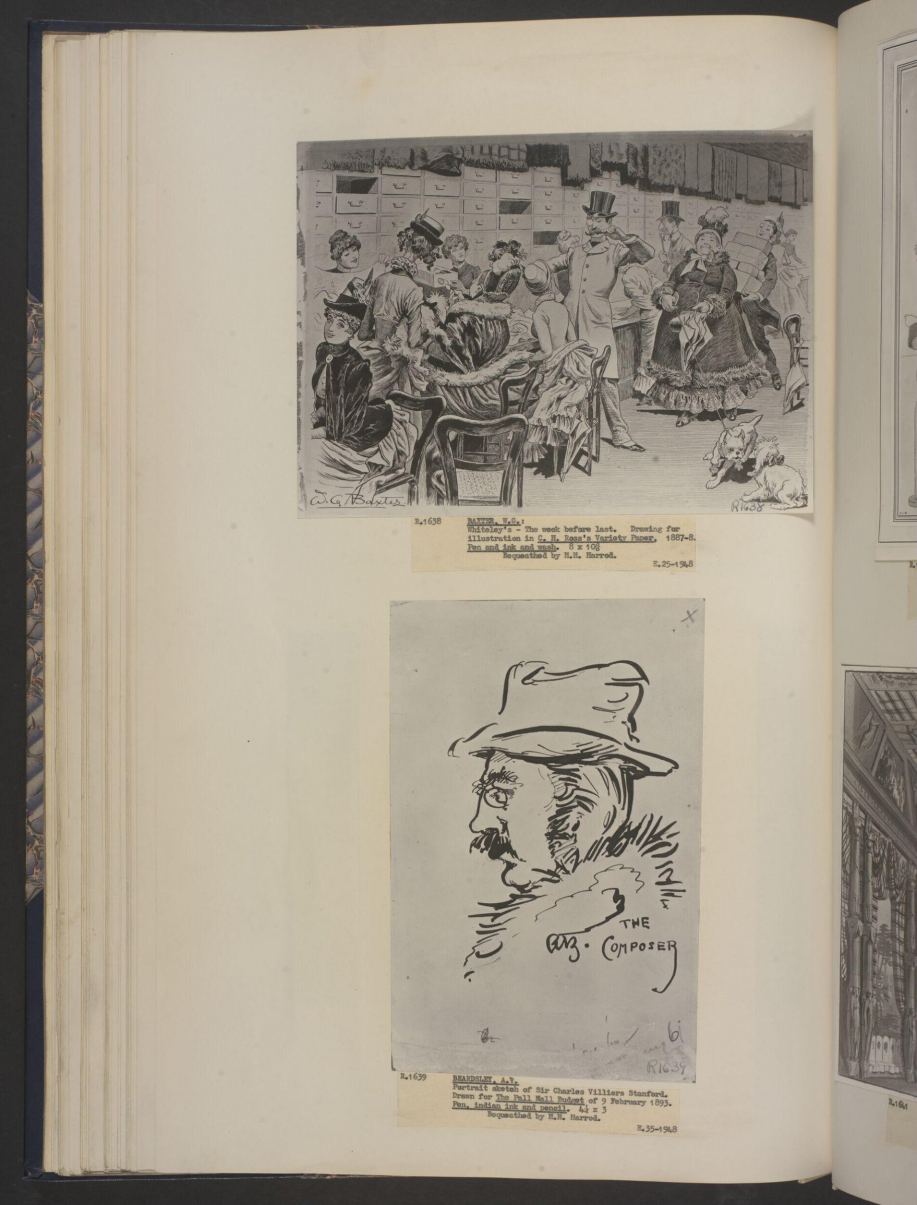Drawing, William Baxter, c 1887
