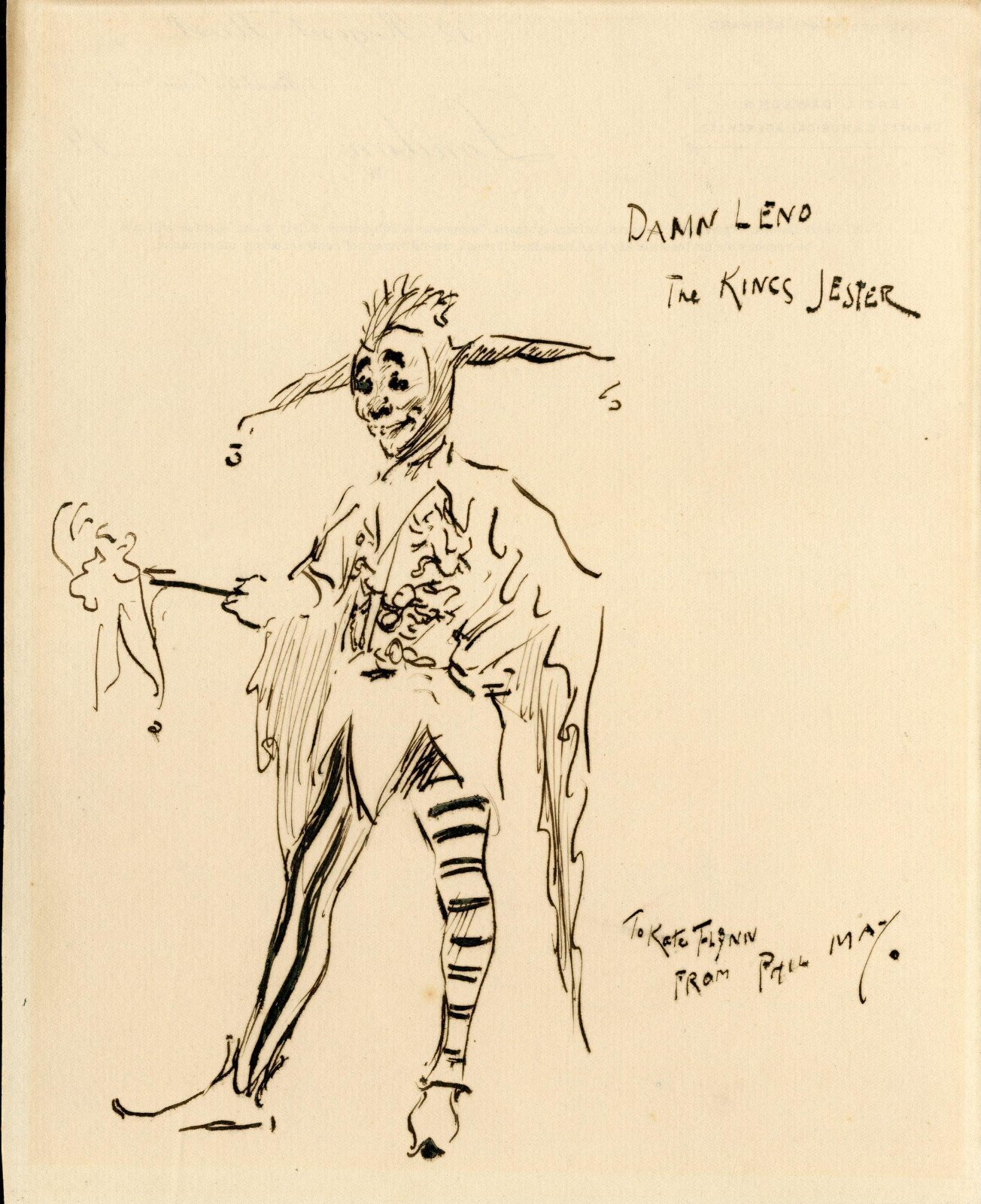 DAMN LENO THE KINGS JESTER, Phil May, ca. 1901