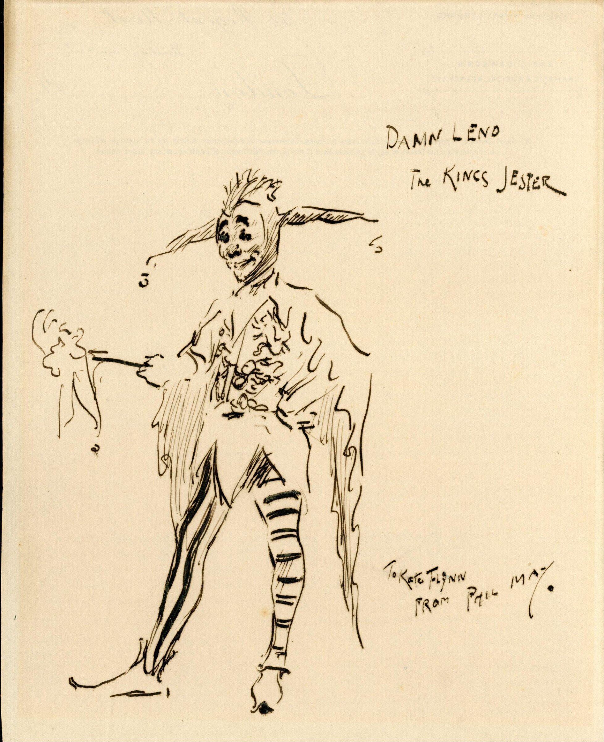 DAMN LENO THE KINGS JESTER, Phil May, ca. 1901