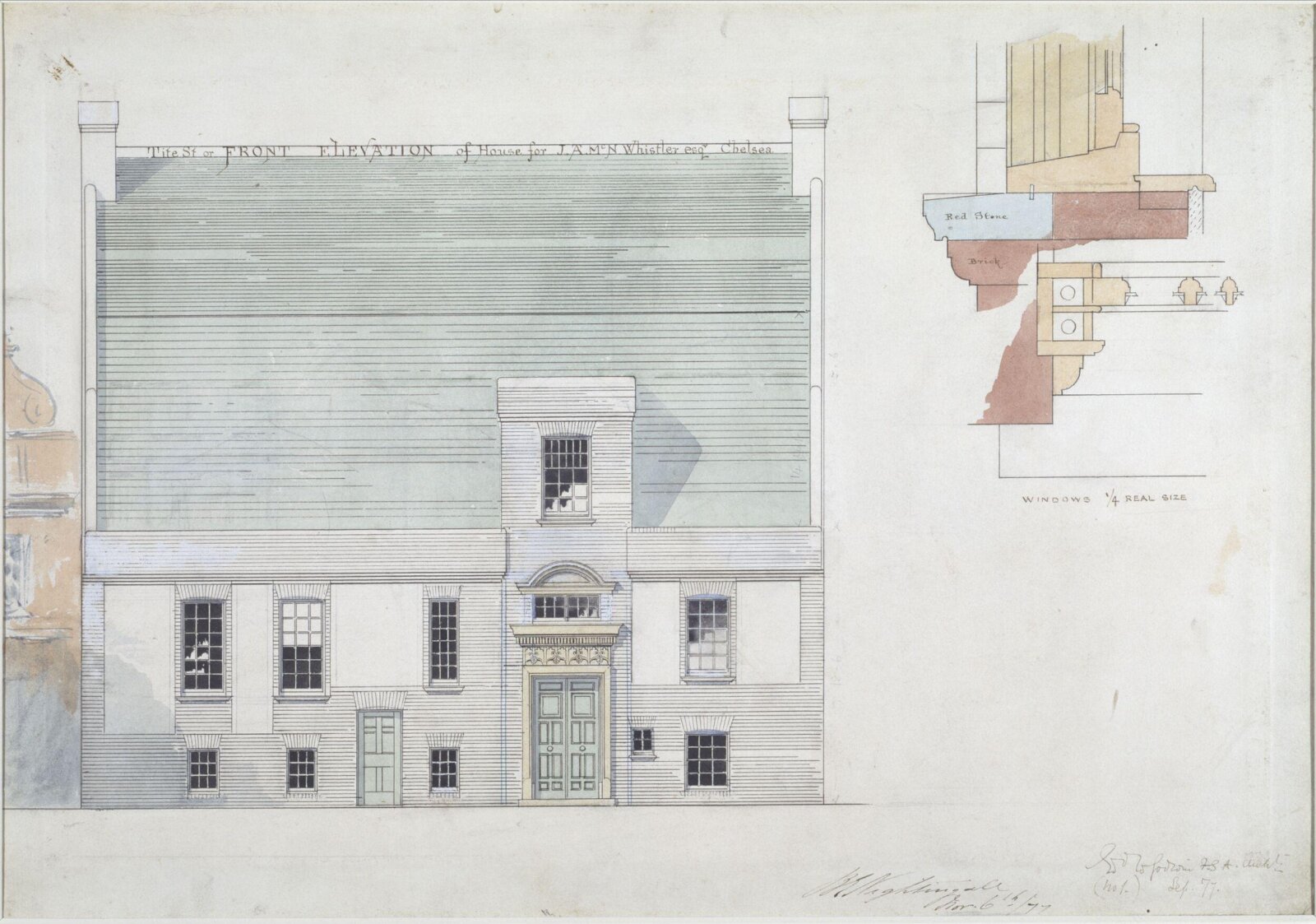 Drawing, Edward William Godwin, September 1877