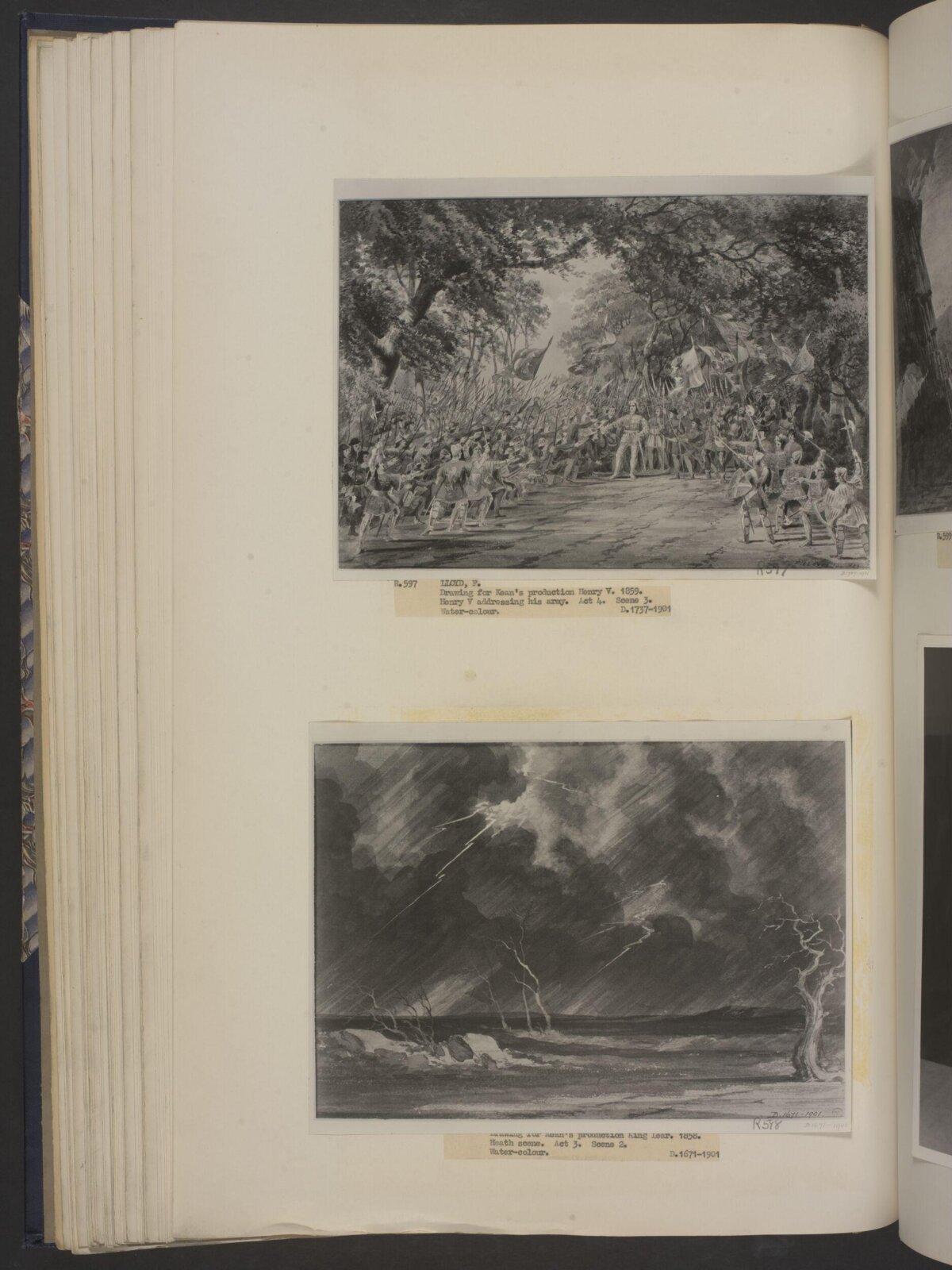 design for King Lear, Thomas Grieve, 1853-1859