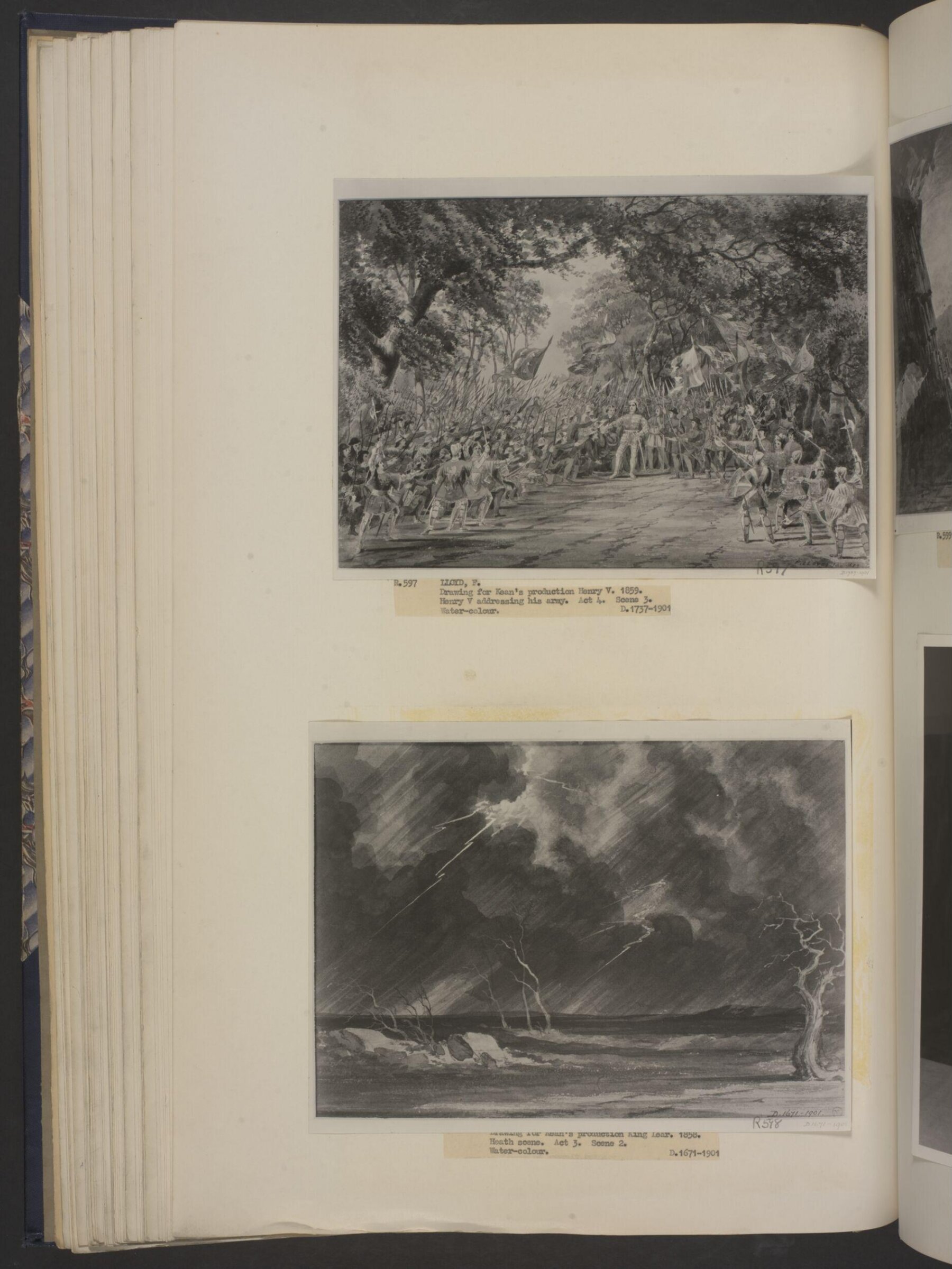 design for King Lear, Thomas Grieve, 1853-1859