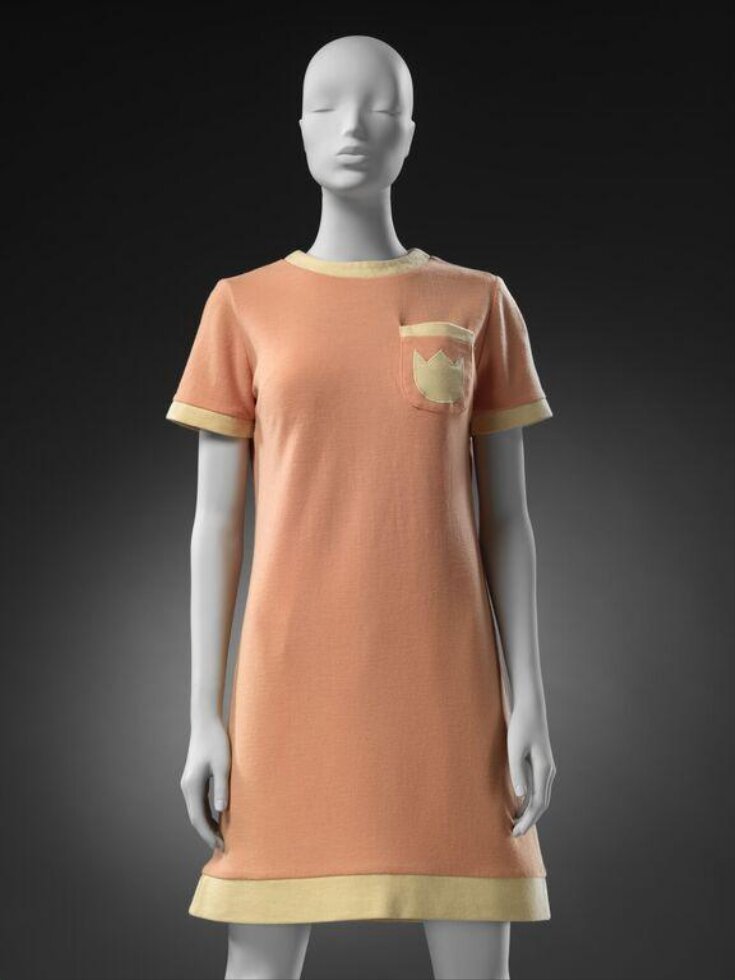 Mary Quant pink wool jersey minidress from 1966