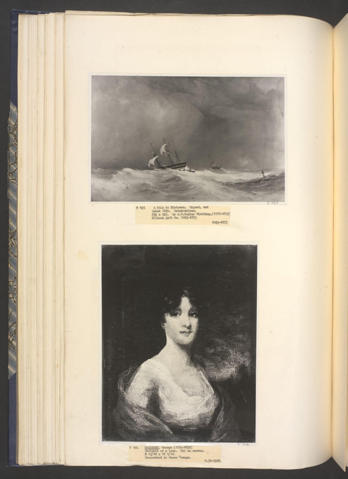 A ship in distress, Copley, 1829