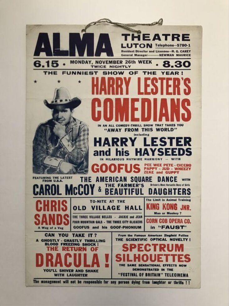 Harry Lester's Comedians top image