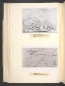 Italianate landscape with horses and cattle drinking in a farmyard thumbnail 1