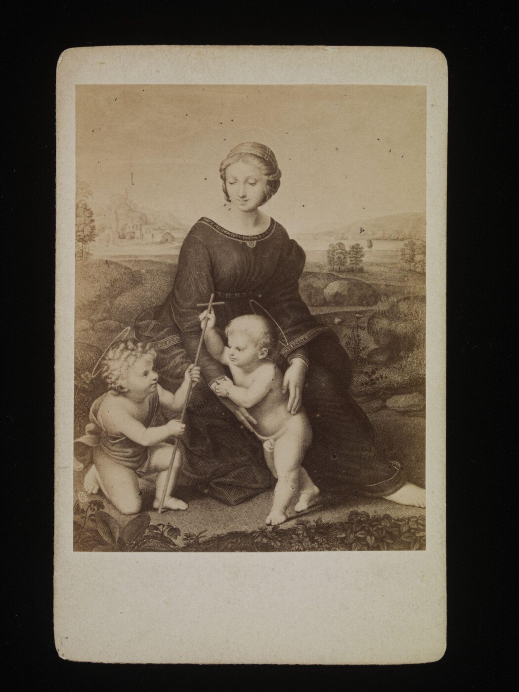 Unknown, Painting of Madonna and Child with St. John, by Raphael