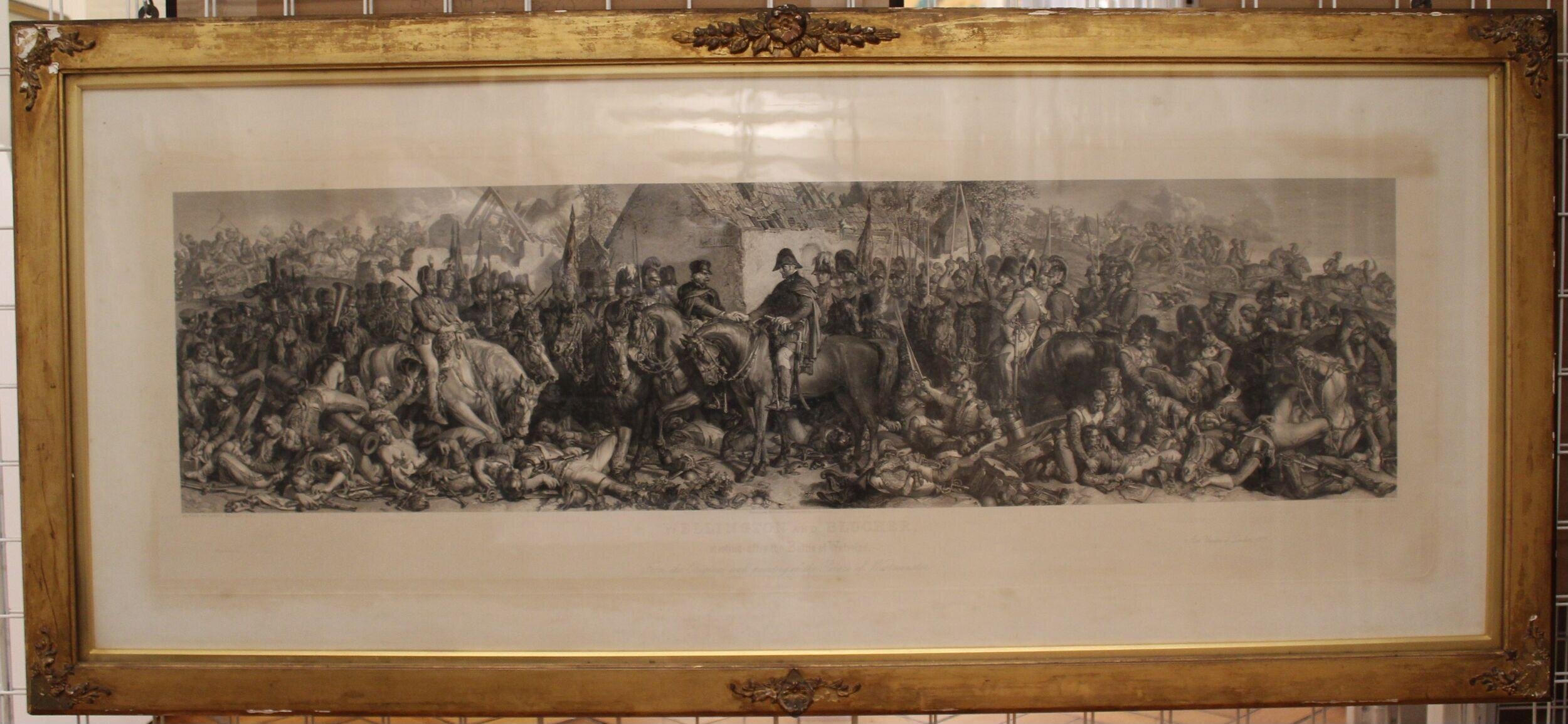 Wellington and Blucher meeting after the Battle of Waterloo