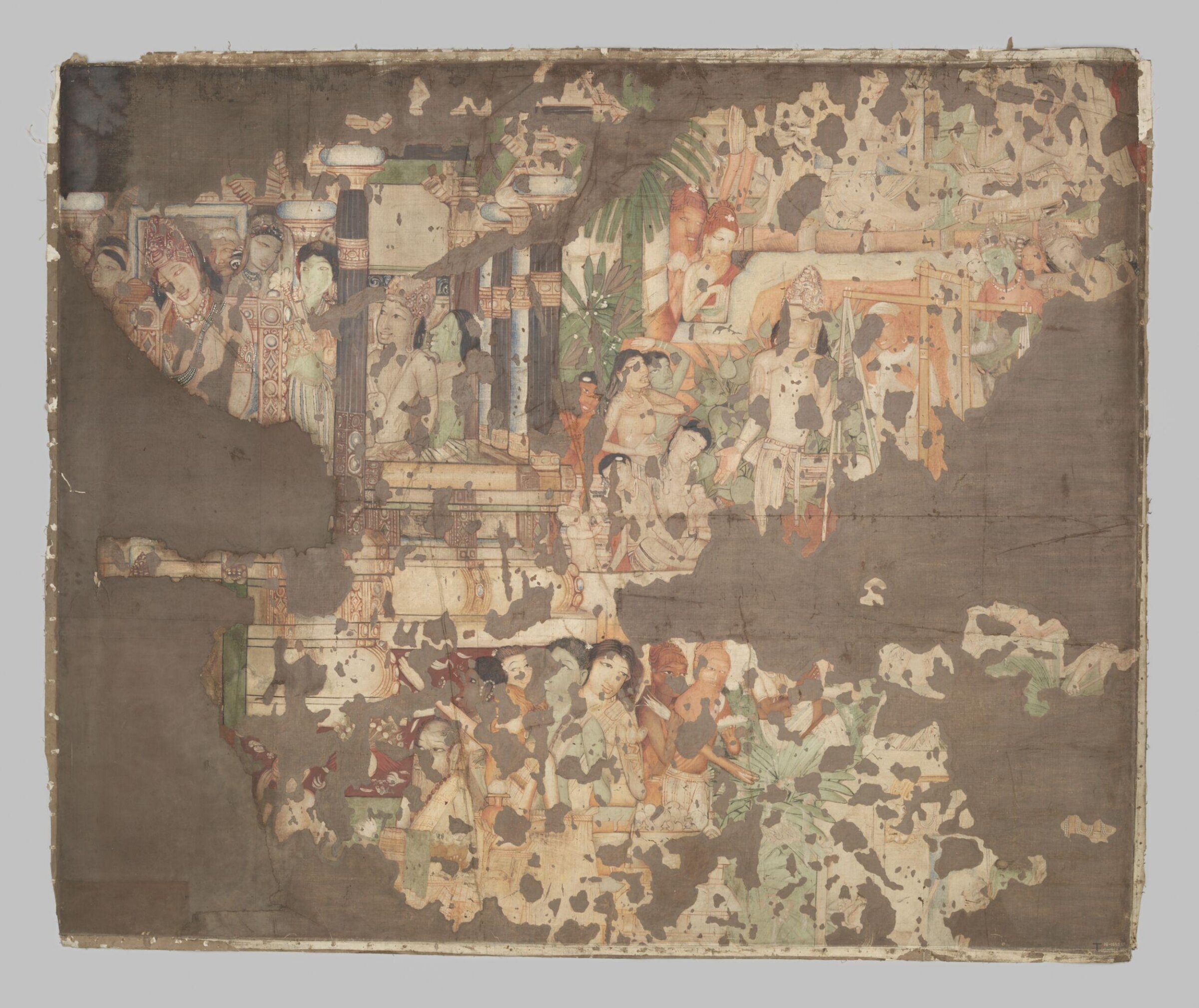 Copy of painting inside the Ajanta caves, John Griffiths, 1872-1885