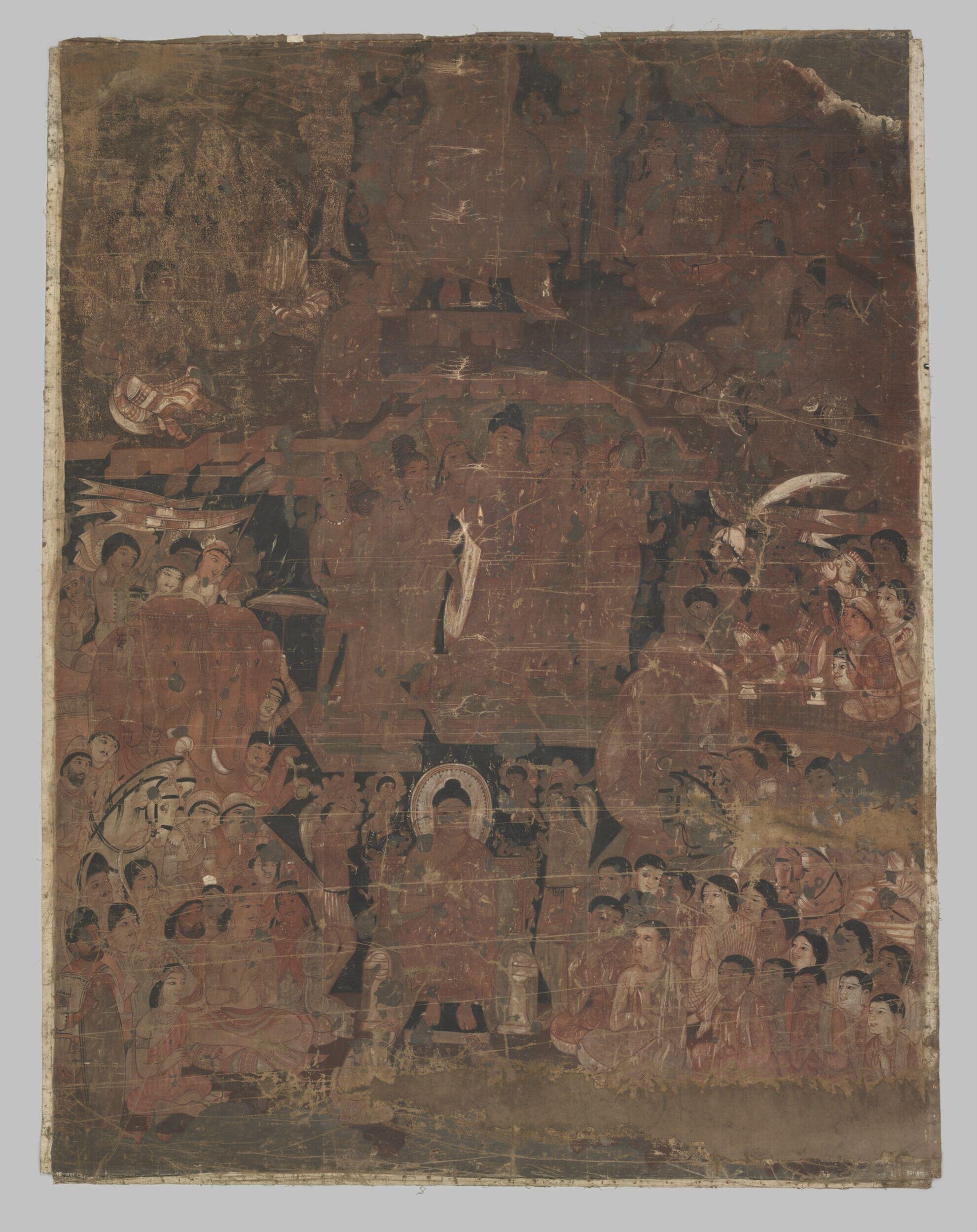 copy of painting in the caves of Ajanta  (cave 17)