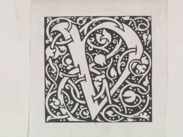 One of 40 initial letters for Kelmscott Press Publications