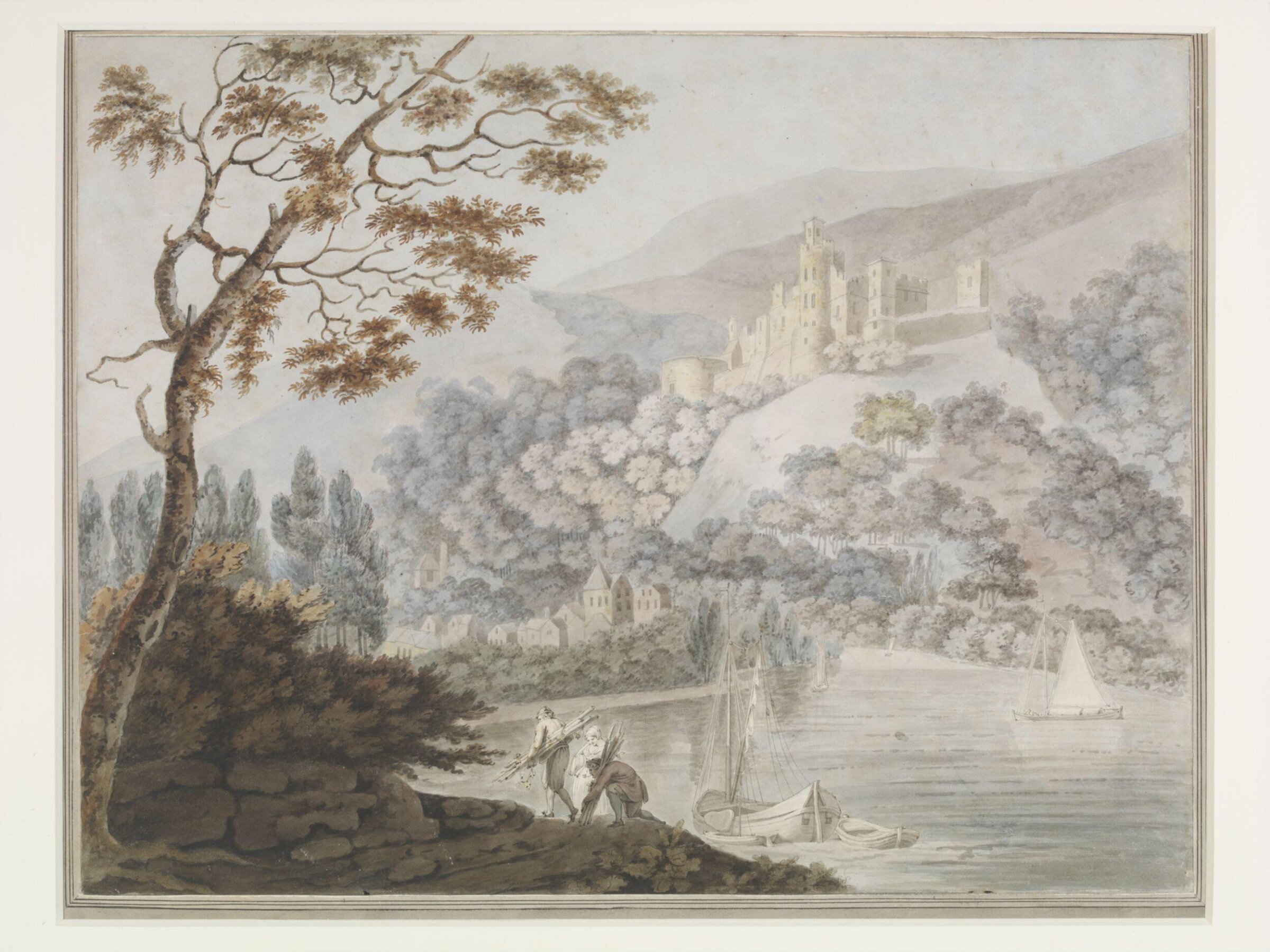 View of Capelle Castle on the Rhine, John Gardnor, ca. 1788