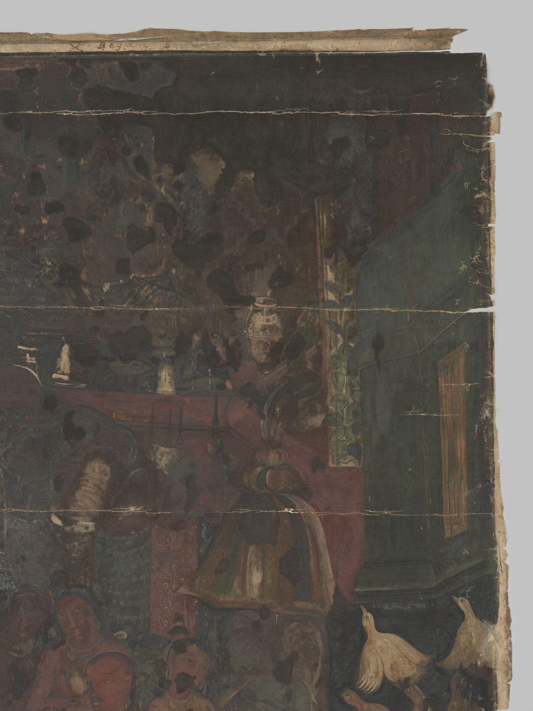 Copy of painting in the caves of Ajanta (Cave 17), John Griffiths, 1872-1885
