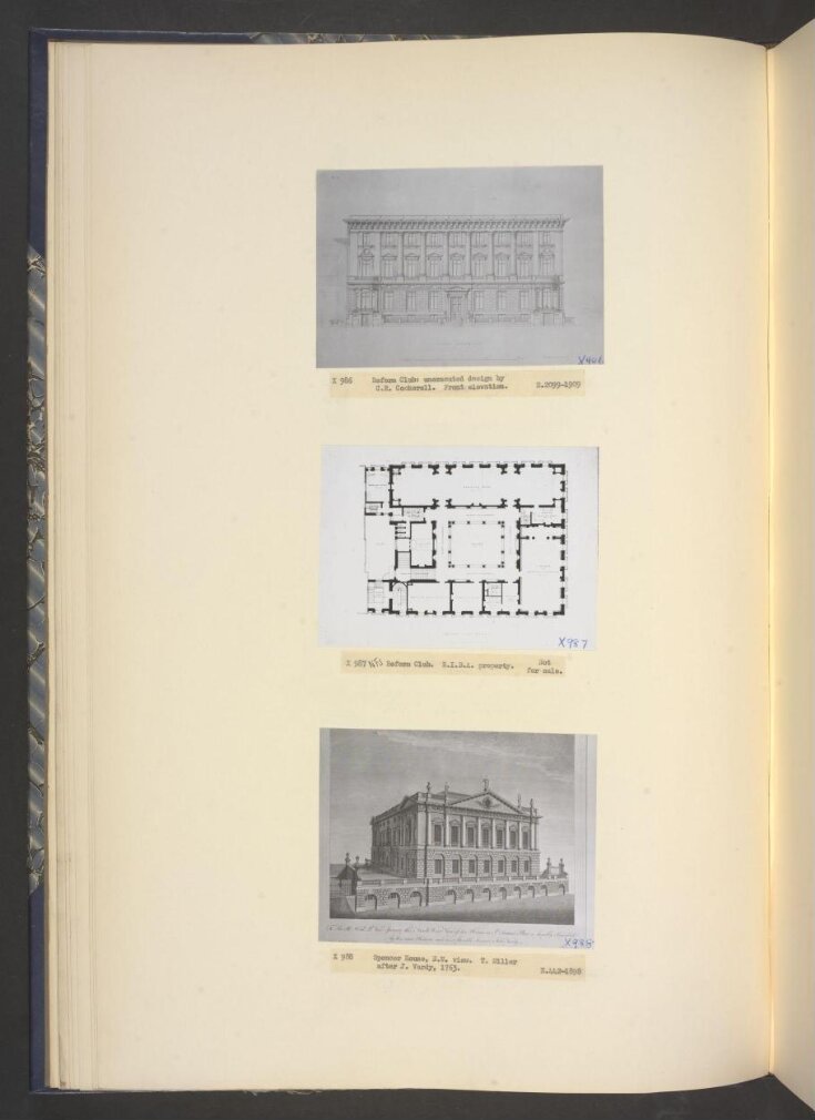 Design for the Reform Club on Pall Mall top image