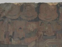 Copy of painting in the caves of Ajanta (Cave 16) thumbnail 1