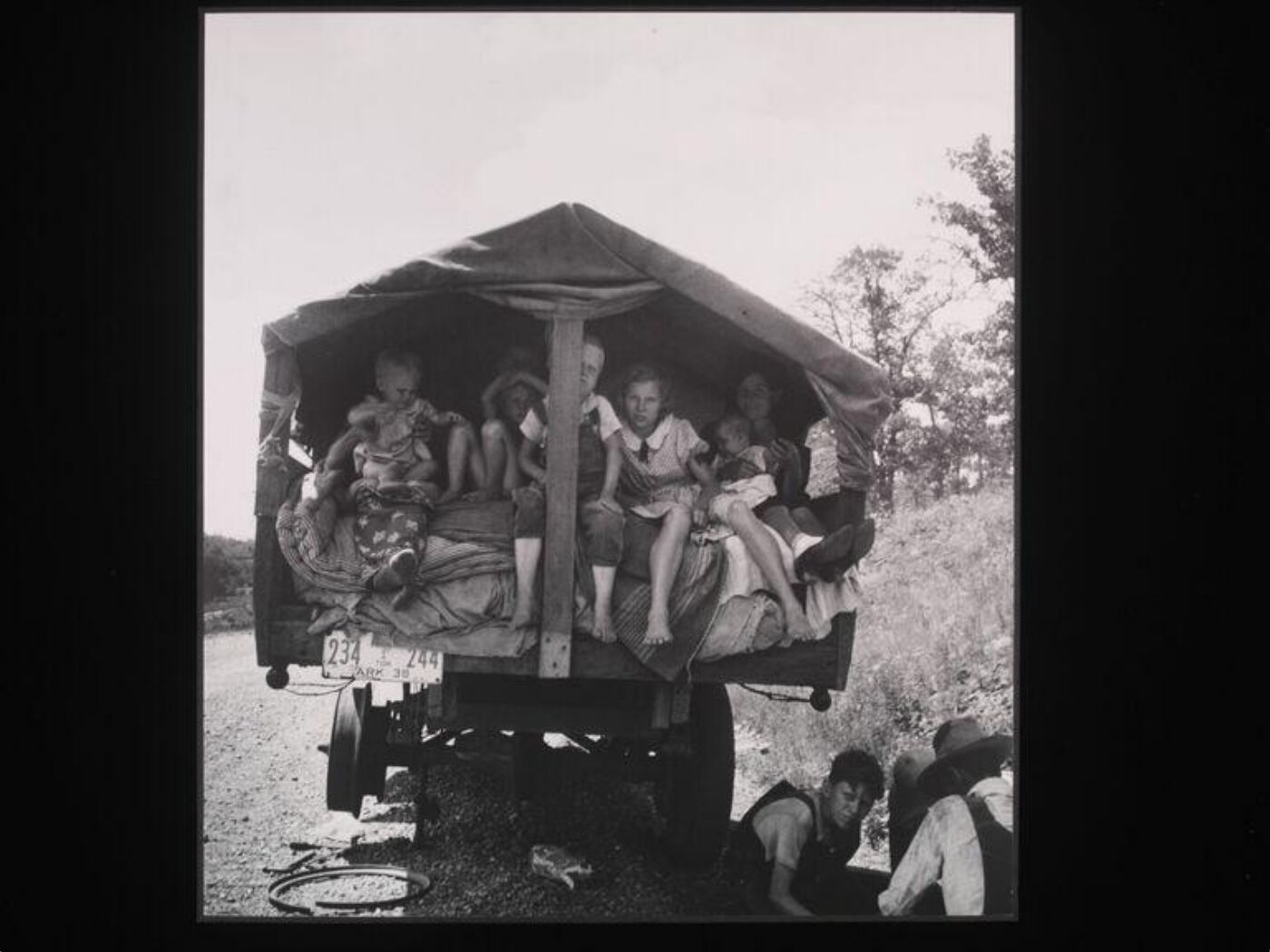 Dorothea Lange, On Highway 1, near Weber Falls, Muskogee County, Oklahoma. From Arkansas heading for California