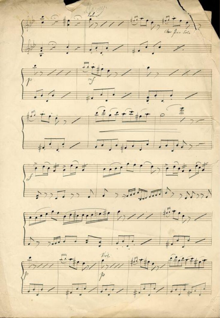 Manuscript music belonging to Lydia Kyasht top image