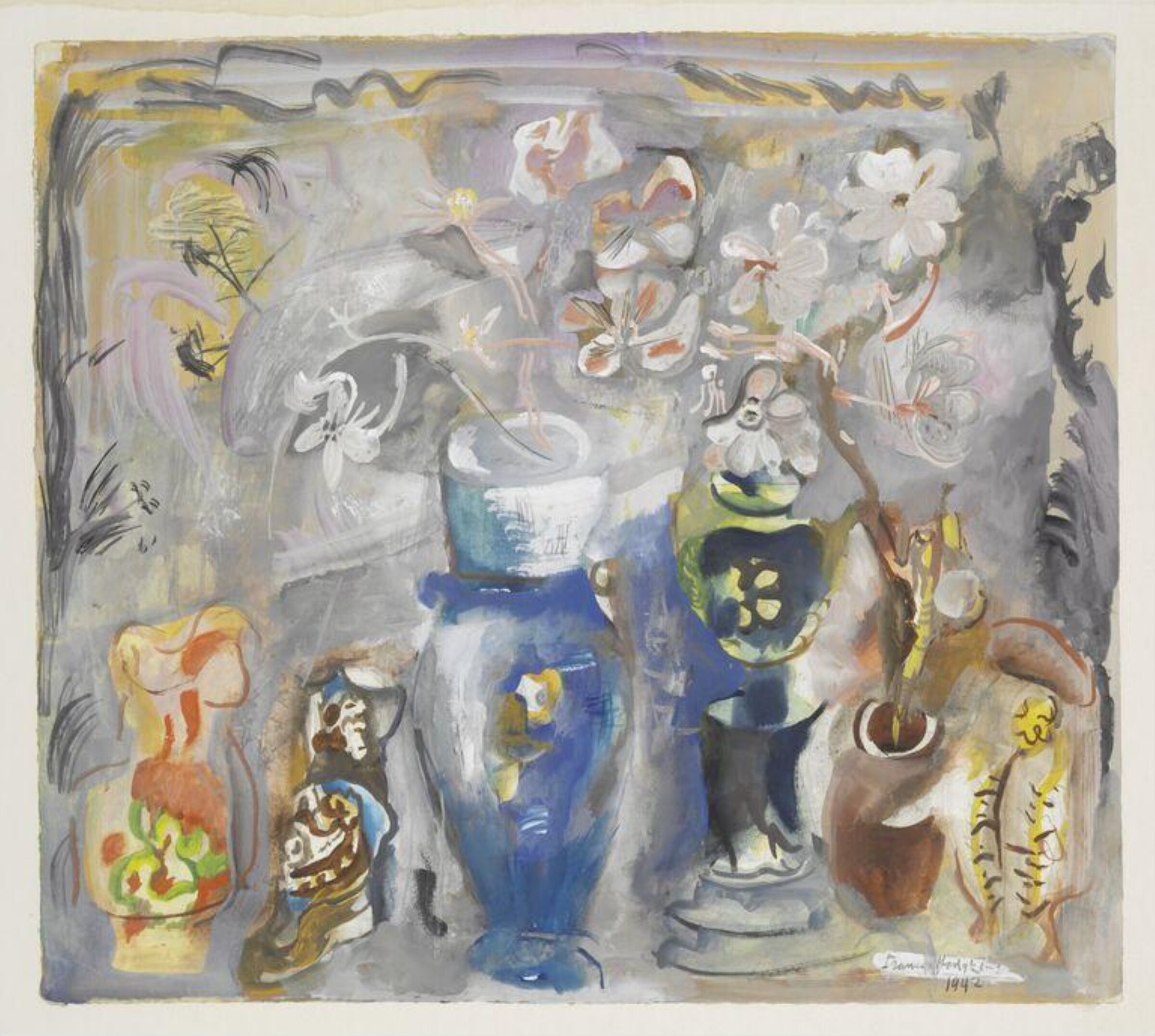 Ornaments with Flowers, Frances Hodgkins, 1942