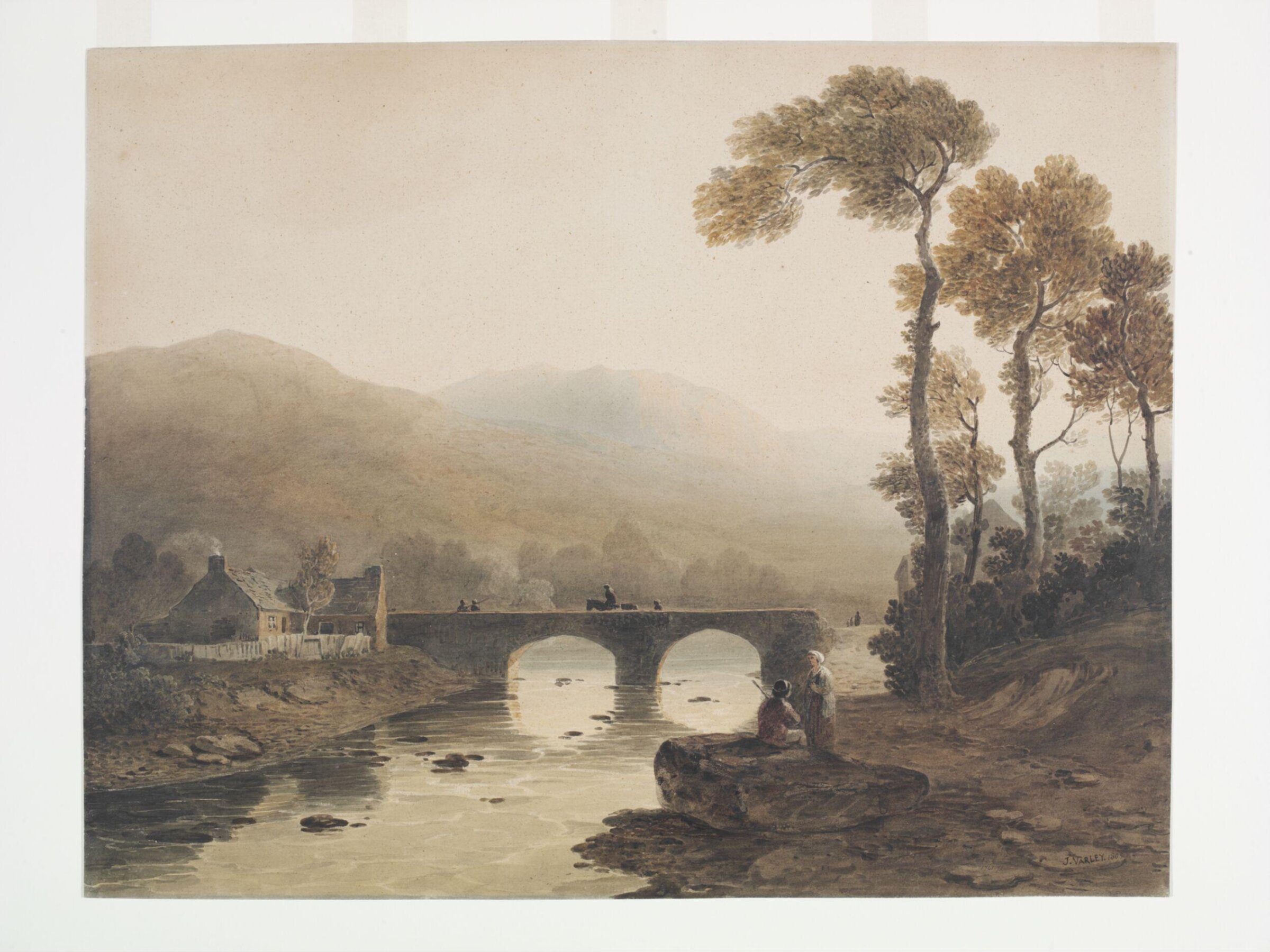 Beddgelert Bridge, John Varley, 1805